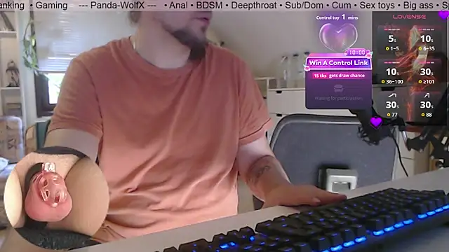 Snapshot of Panda-WolfX chatting on July 7, 4:33 pm Panda-WolfX online show from July 7, 4:33 pm