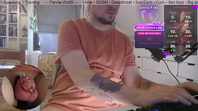 Snapshot of Panda-WolfX chatting on July 9, 3:49 pm Panda-WolfX online show from July 9, 3:49 pm