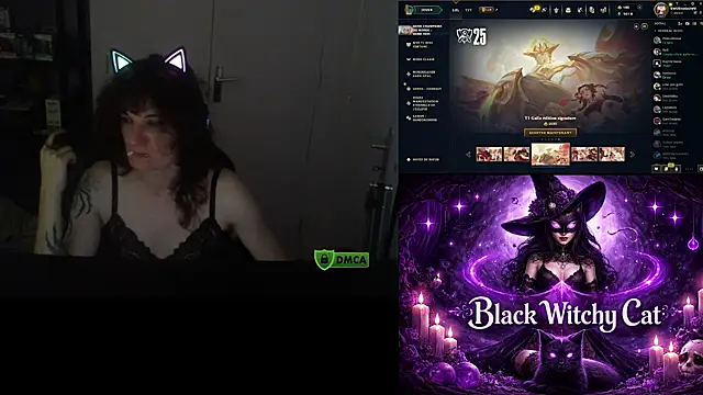 Snapshot of Black_Kitty_Witch chatting on July 24, 9:13 pm Black Kitty Witch online show from July 24, 9:13 pm