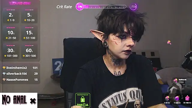 Snapshot of Dark__Elf chatting on March 18, 1:10 am Dark Elf online show from March 18, 1:10 am