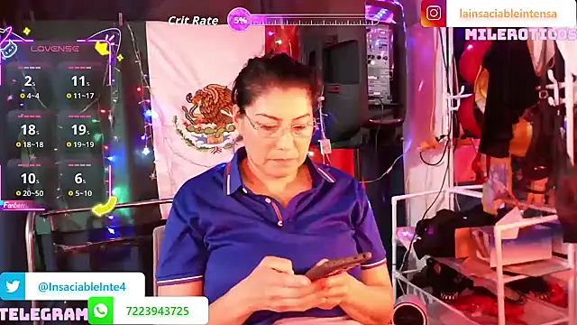 Snapshot of LaInsaciableIntensa chatting on April 26, 1:36 am LaInsaciableIntensa online show from April 26, 1:36 am