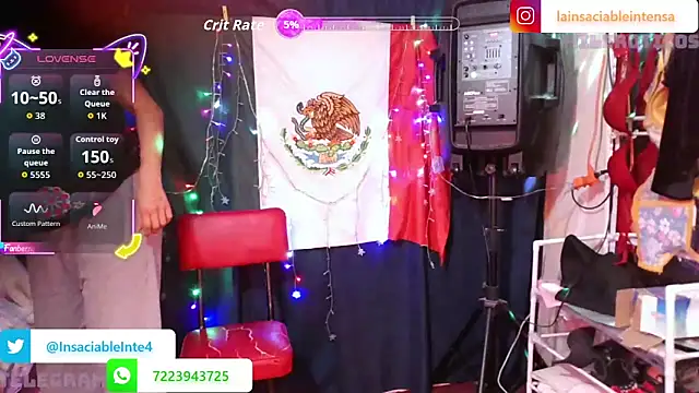 Snapshot of LaInsaciableIntensa chatting on May 3, 12:49 am LaInsaciableIntensa online show from May 3, 12:49 am
