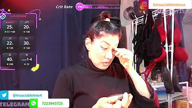 Snapshot of LaInsaciableIntensa chatting on May 8, 1:44 am LaInsaciableIntensa online show from May 8, 1:44 am