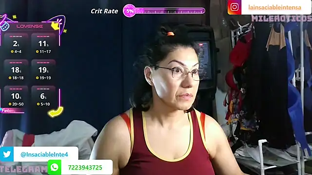Snapshot of LaInsaciableIntensa chatting on May 21, 1:45 am LaInsaciableIntensa online show from May 21, 1:45 am