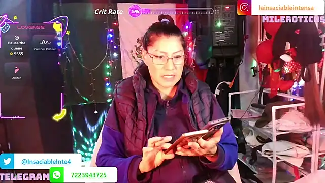 Snapshot of LaInsaciableIntensa chatting on June 14, 1:58 am LaInsaciableIntensa online show from June 14, 1:58 am