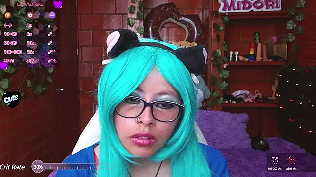 Snapshot of MidoriQuiinn chatting on March 5, 8:21 pm MidoriQuiinn online show from March 5, 8:21 pm