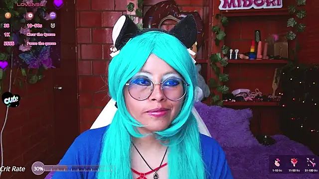 Snapshot of MidoriQuiinn chatting on March 11, 5:24 pm MidoriQuiinn online show from March 11, 5:24 pm