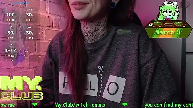 Snapshot of Witch_Emma chatting on March 9, 7:56 am Witch Emma online show from March 9, 7:56 am