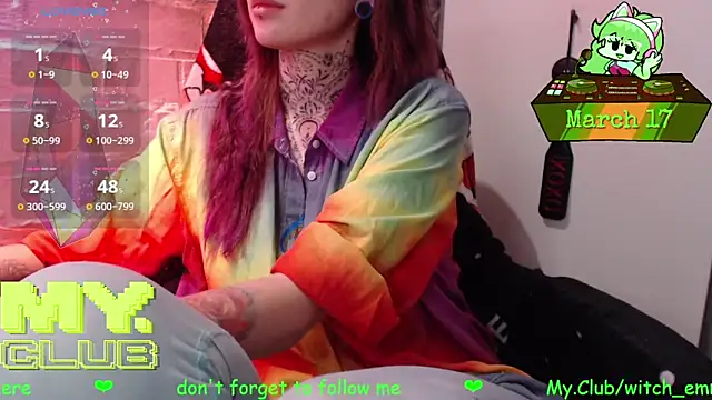 Snapshot of Witch_Emma chatting on March 17, 7:12 am Witch Emma online show from March 17, 7:12 am