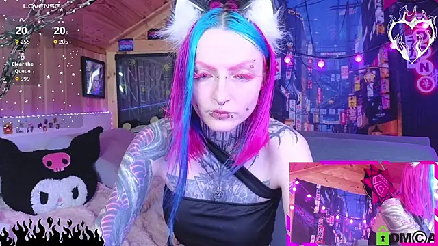 Snapshot of NekoCyber chatting on August 2, 4:00 am NekoCyber online show from August 2, 4:00 am