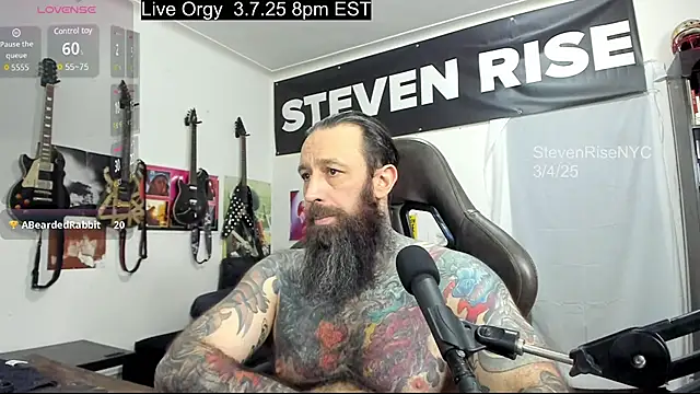 Snapshot of StevenRiseNYC chatting on March 5, 6:44 am StevenRiseNYC online show from March 5, 6:44 am