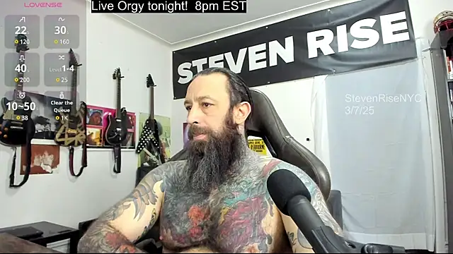 Snapshot of StevenRiseNYC chatting on March 7, 2:34 pm StevenRiseNYC online show from March 7, 2:34 pm